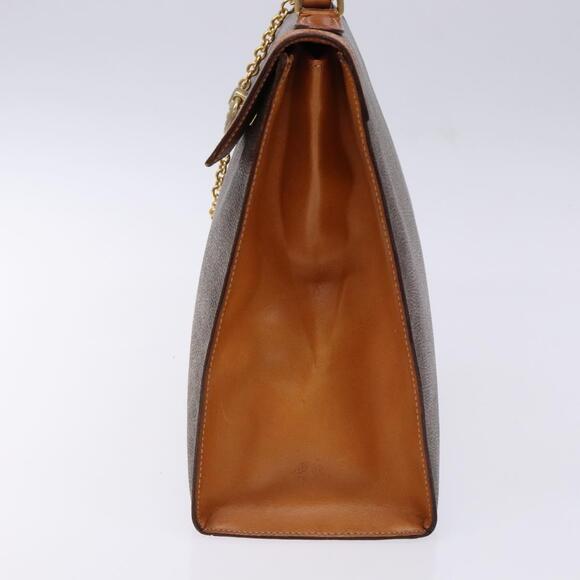 CELINE Macadam Canvas Hand Bag Pvc Leather Brown Gold - Picture 5 of 13